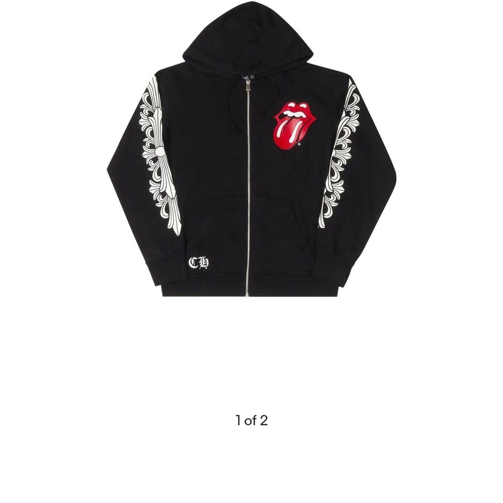 Chrome Hearts Black Jacket with Red and White Graphic